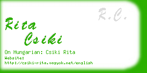 rita csiki business card